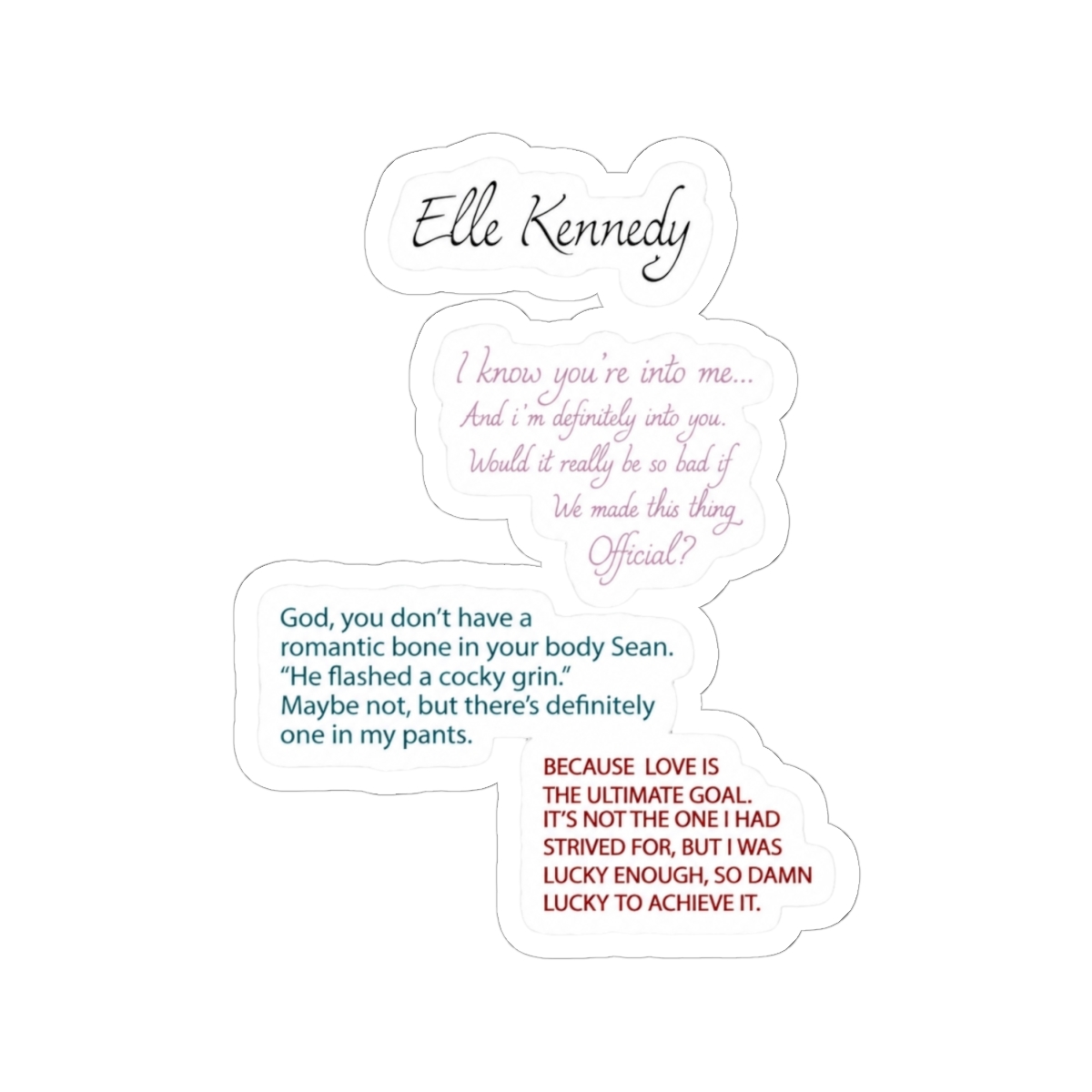Elle Kennedy Book Quotes - alternate angle 1, merchandise